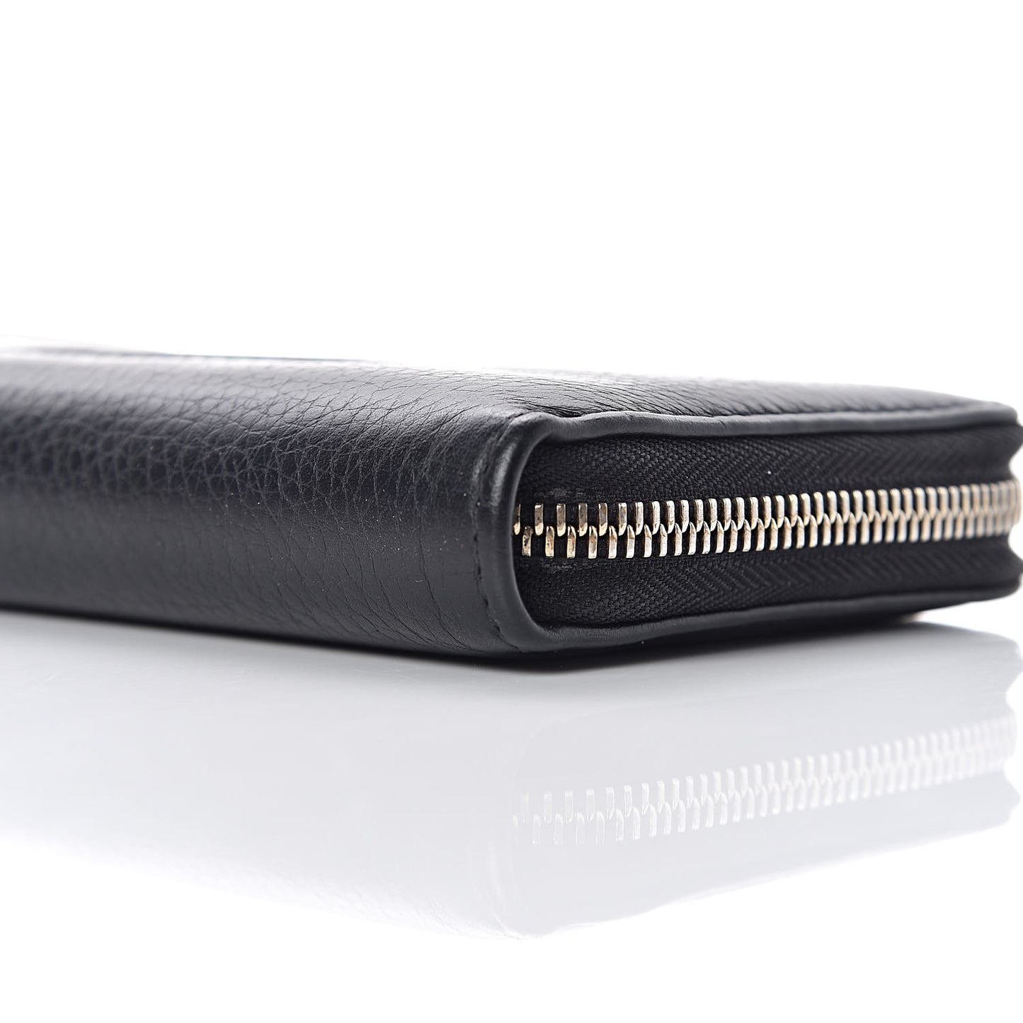 Calfskin Soho Zip Around Wallet Black