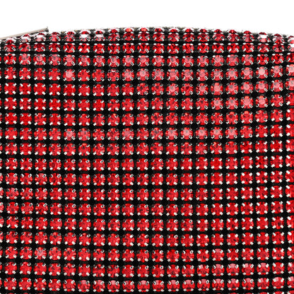Alexander Wang Mesh Crystal Rhinestone Mini Heiress Pouch Red 4 of 9