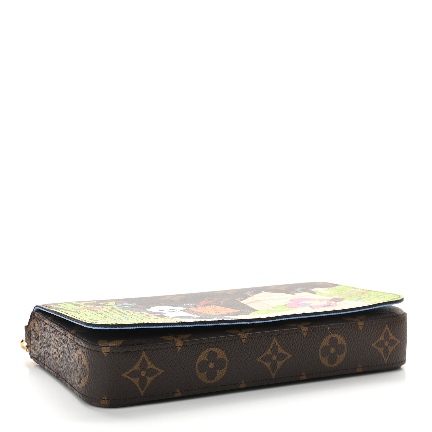 Louis Vuitton Monogram 2021 Christmas Animation China Wall Pochette Felicie Chain Wallet Myosotis Blue 4 of 8