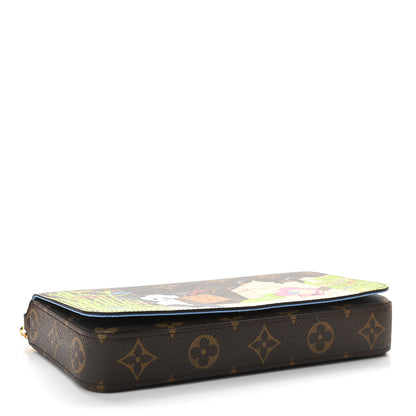 Louis Vuitton Monogram 2021 Christmas Animation China Wall Pochette Felicie Chain Wallet Myosotis Blue 4 of 8