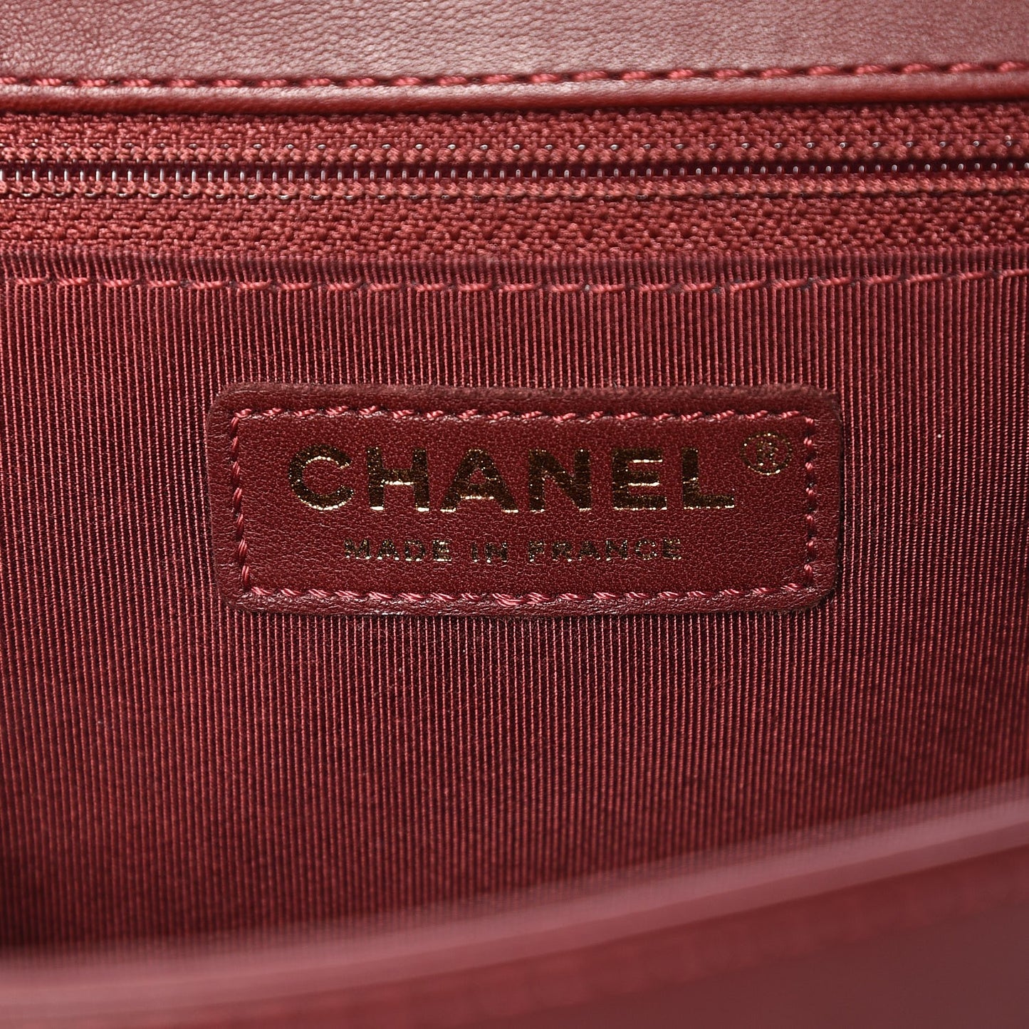 Lambskin Quilted New Medium Boy Flap Dark Red