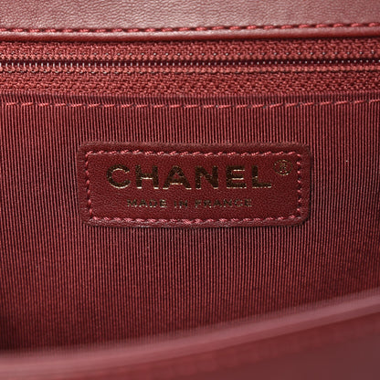Chanel Lambskin Quilted New Medium Boy Flap Dark Red 6 of 13