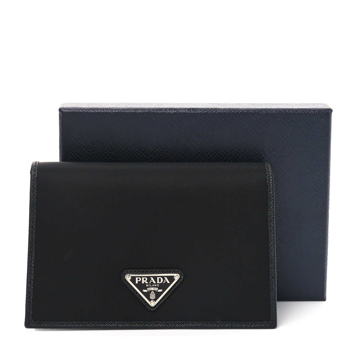 Prada Re-Nylon Saffiano Passport Holder Black 7 of 7