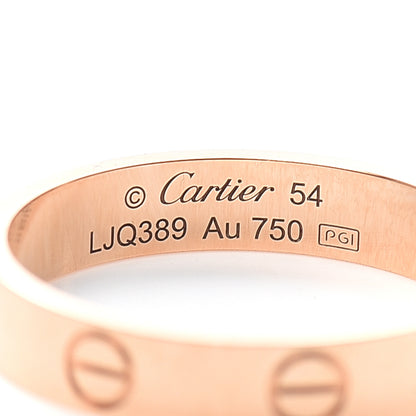 Cartier 18K Pink Gold 3.5mm LOVE Wedding Band Ring 54 6.75 4 of 6