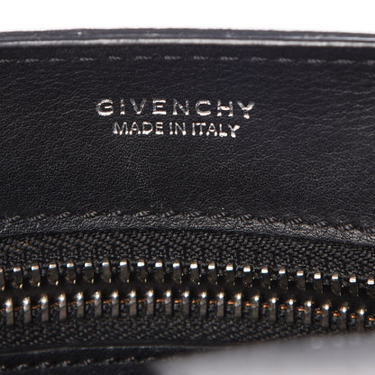 Givenchy Calfskin Crocodile Embossed Small Obsedia Satchel Black 6 of 10
