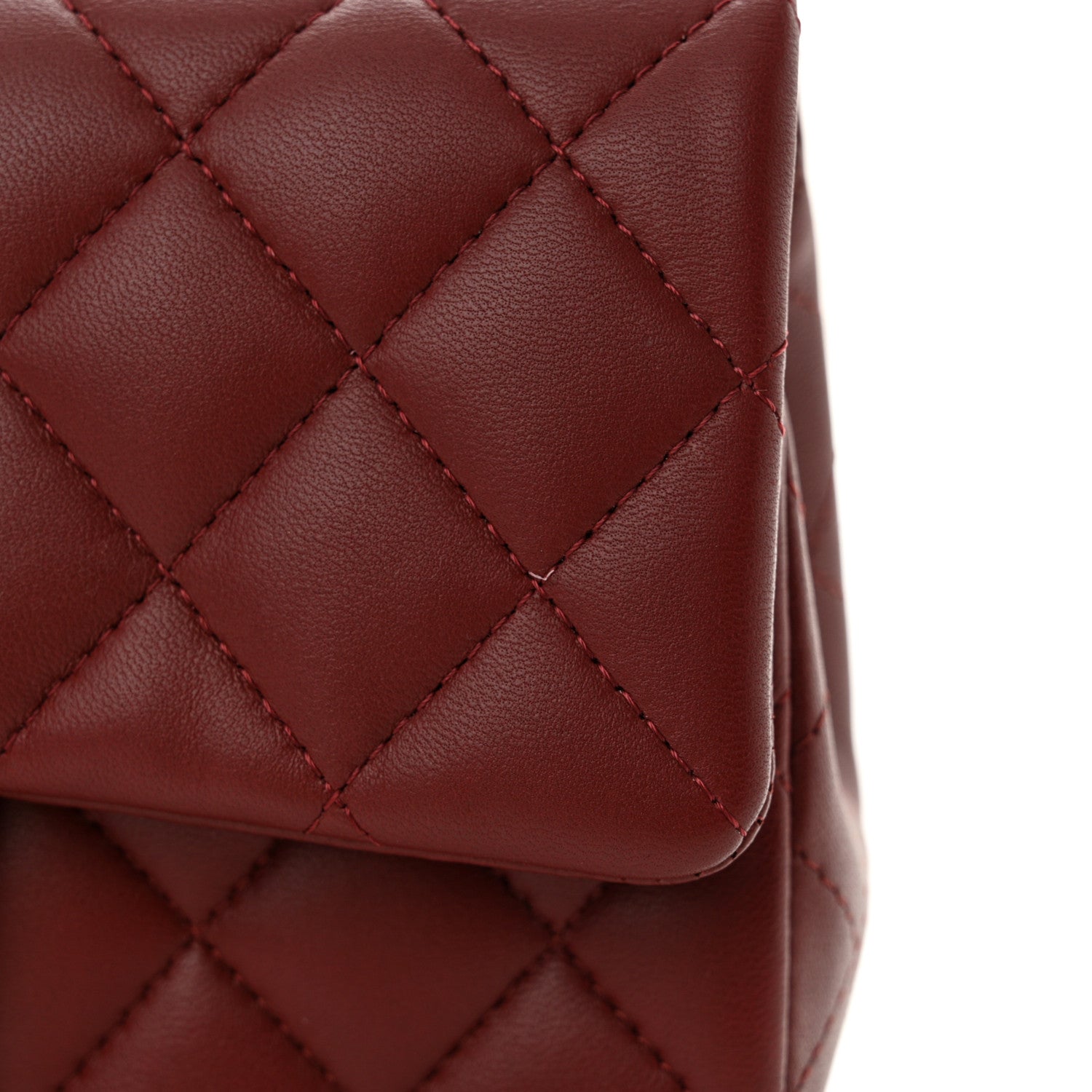 Chanel Lambskin Quilted Mini Rectangular Flap Burgundy 11 of 12