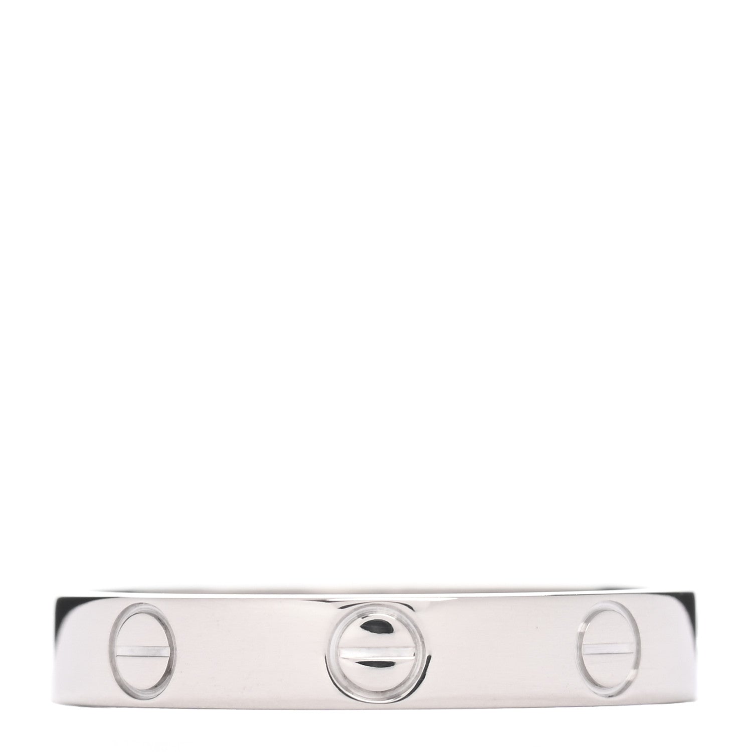 Cartier 18K White Gold 3.5mm LOVE Wedding Band Ring 56 7.5 1 of 4
