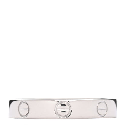 Cartier 18K White Gold 3.5mm LOVE Wedding Band Ring 56 7.5 1 of 4