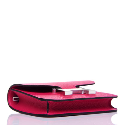 Hermes Epsom Constance Slim Wallet Rose Mexico 4 of 14