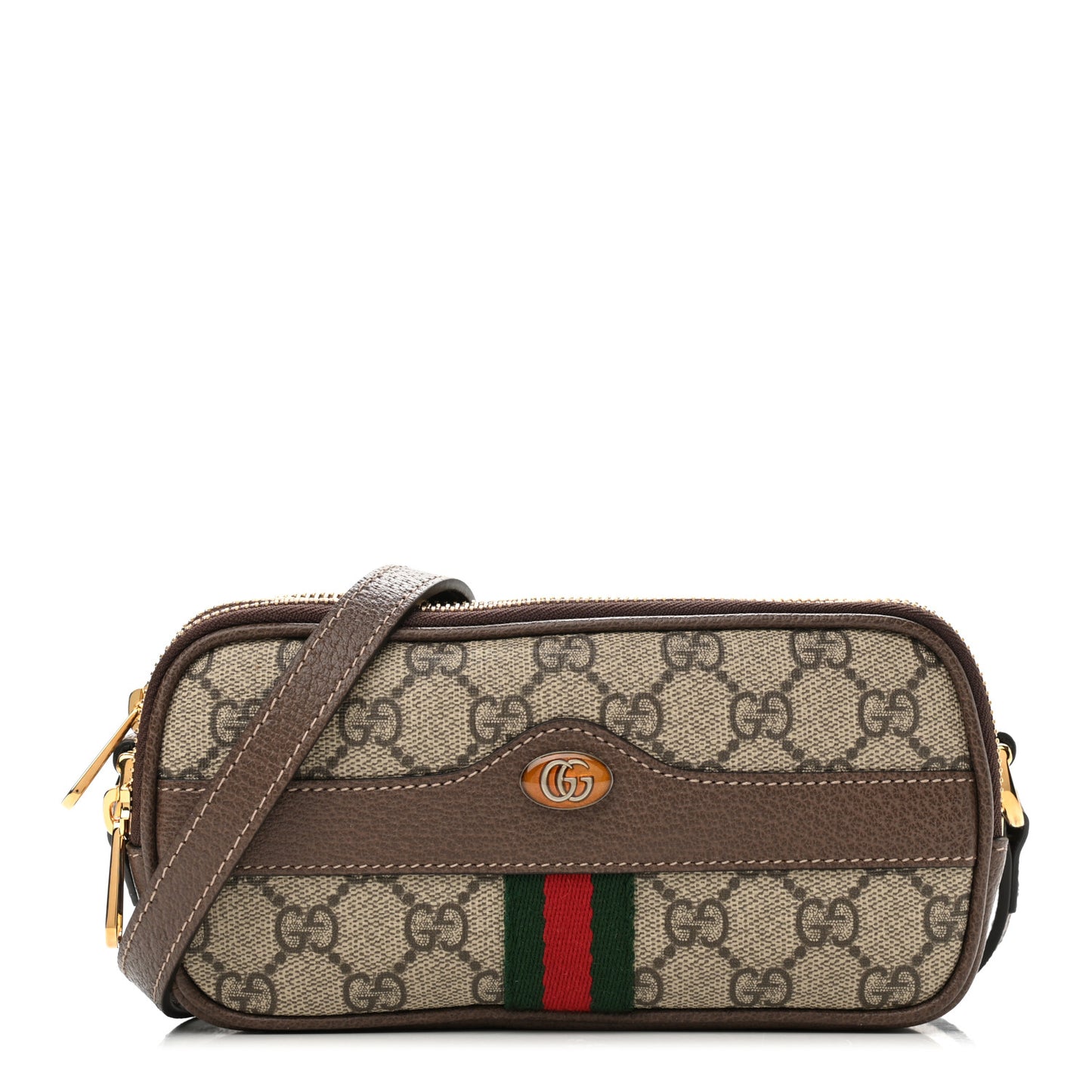 GG Supreme Monogram Web Mini Ophidia GG Bag Brown