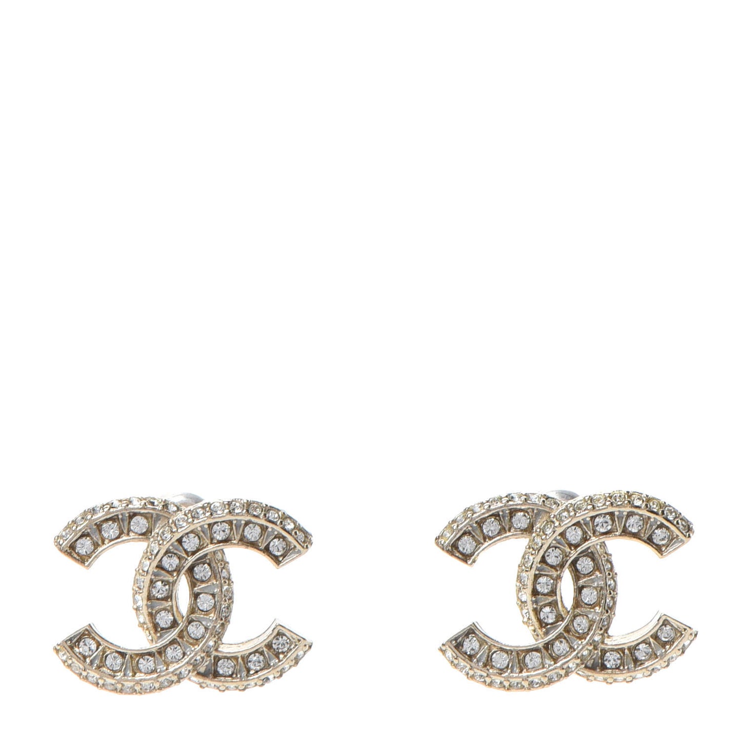 Crystal CC Earrings Gold