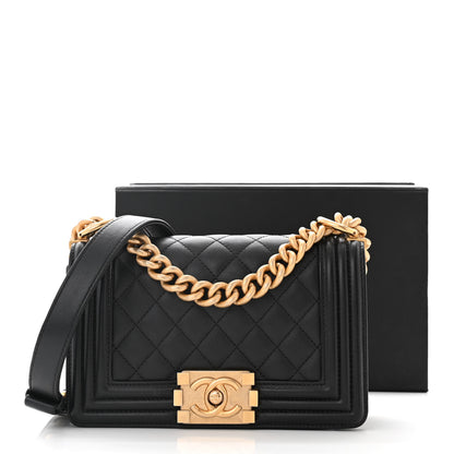 Chanel Lambskin Quilted Small Boy Flap Black 11 of 11