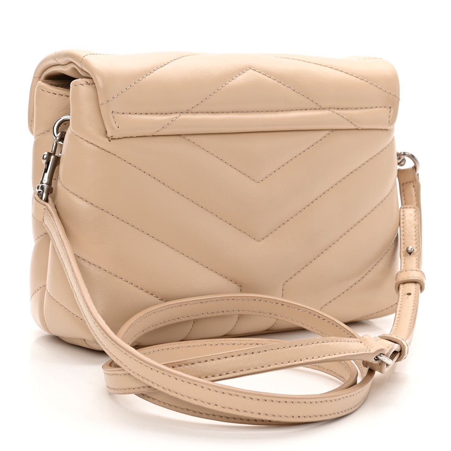 Calfskin Y Quilted Monogram Toy Loulou Crossbody Bag Nude Powder
