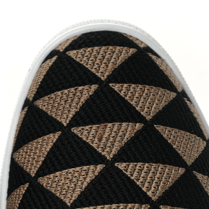 Prada Jacquard Trianglolo Symbole Embroidered Metal Triangle Logo Slip On Sneakers 36.5 Corda Black 10 of 11