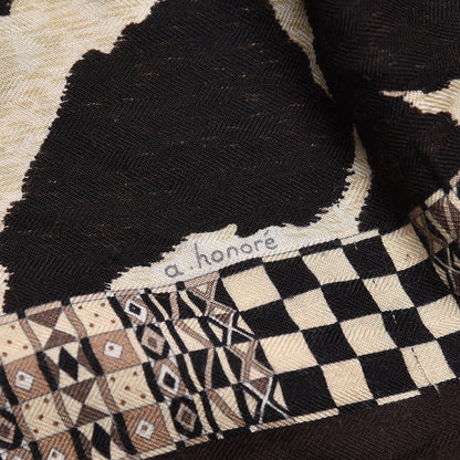 Hermes Cashmere Silk Pelages et Camouflage Fringed Scarf 90 4 of 4