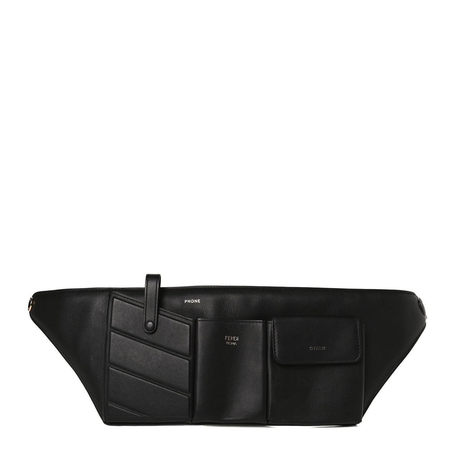 Vitello Grace Matte 3 Pocket Belt Pouch Black