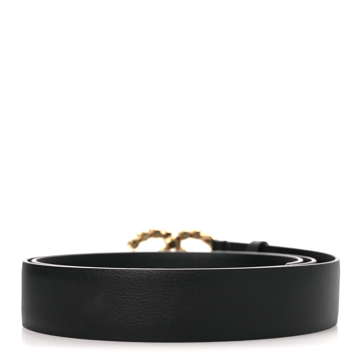 Calfskin Crystal CC Belt 85 34 Black Multicolor