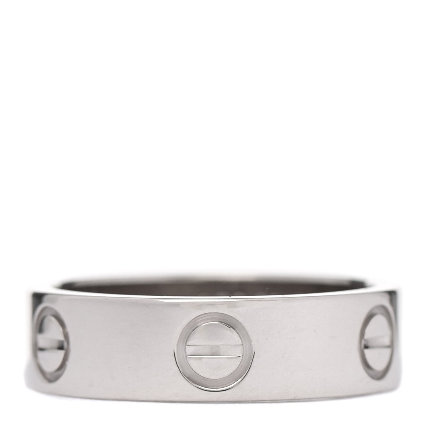 18K White Gold 5.5mm LOVE Ring 54 6.75