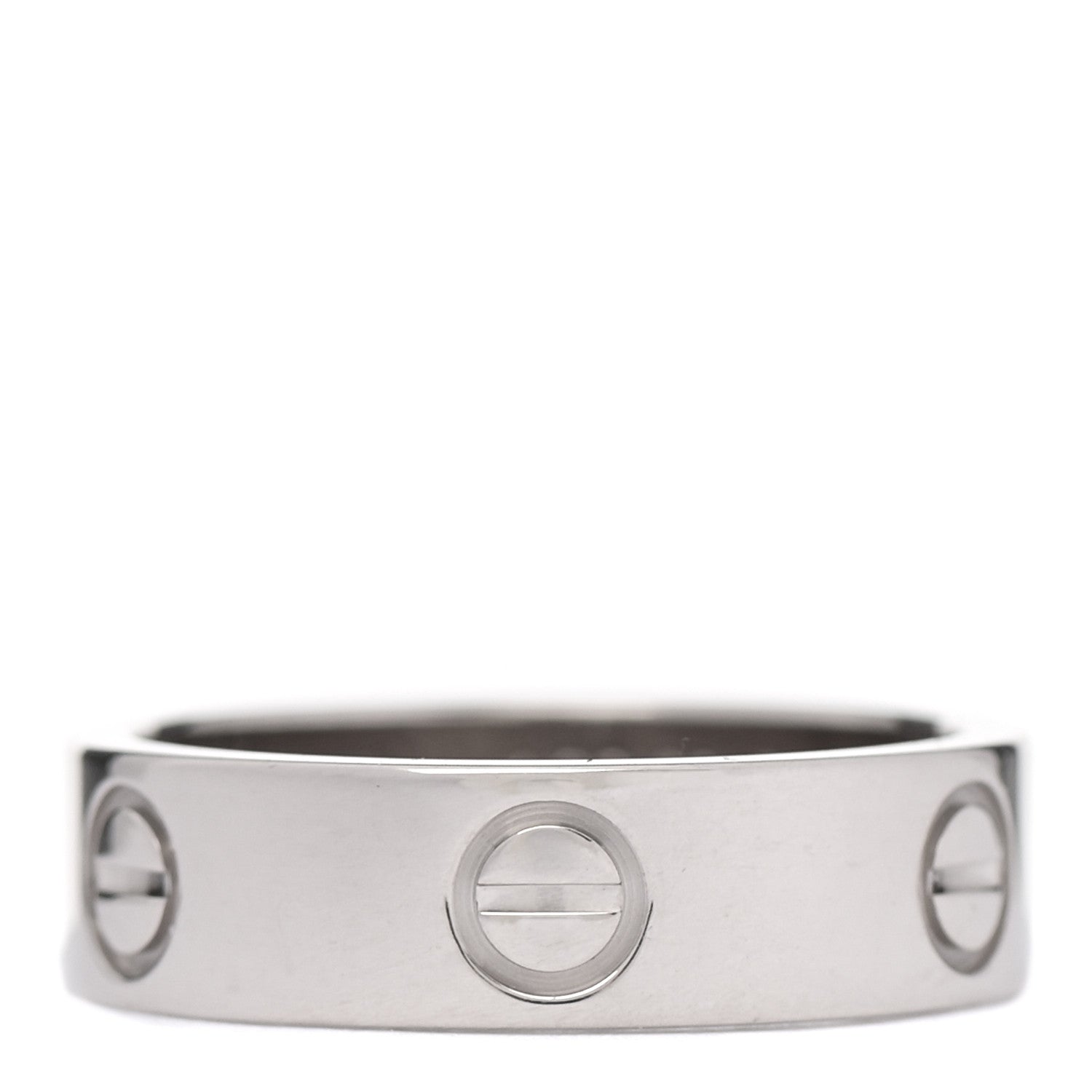 Cartier 18K White Gold 5.5mm LOVE Ring 54 6.75 1 of 4