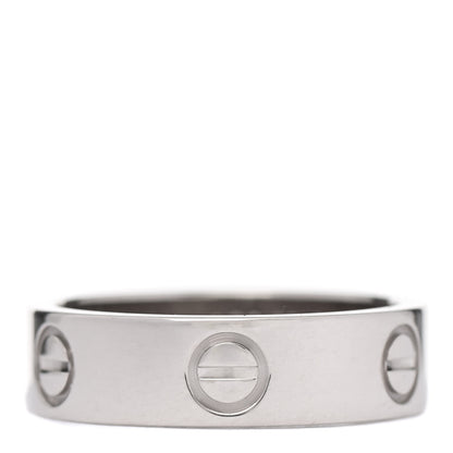 Cartier 18K White Gold 5.5mm LOVE Ring 54 6.75 1 of 4