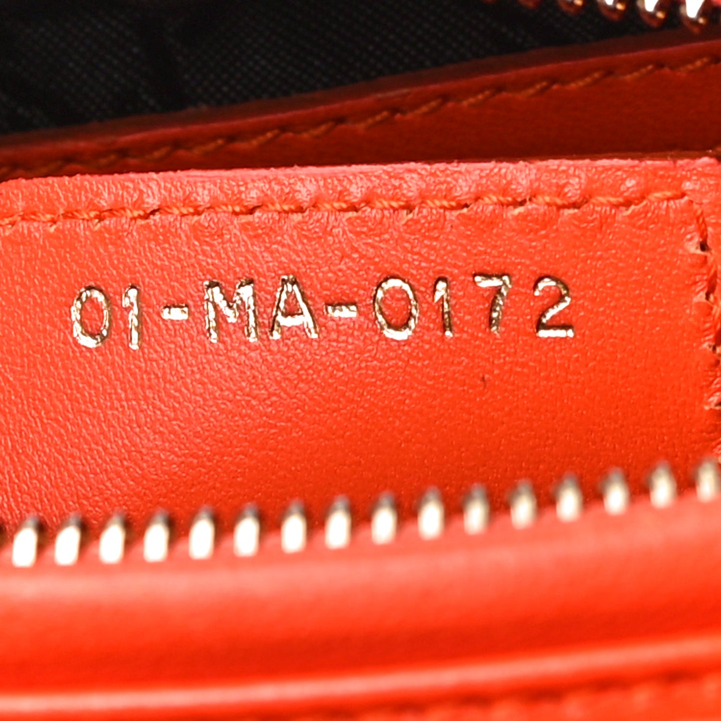 Lambskin Cannage Medium Lady Dior Orange