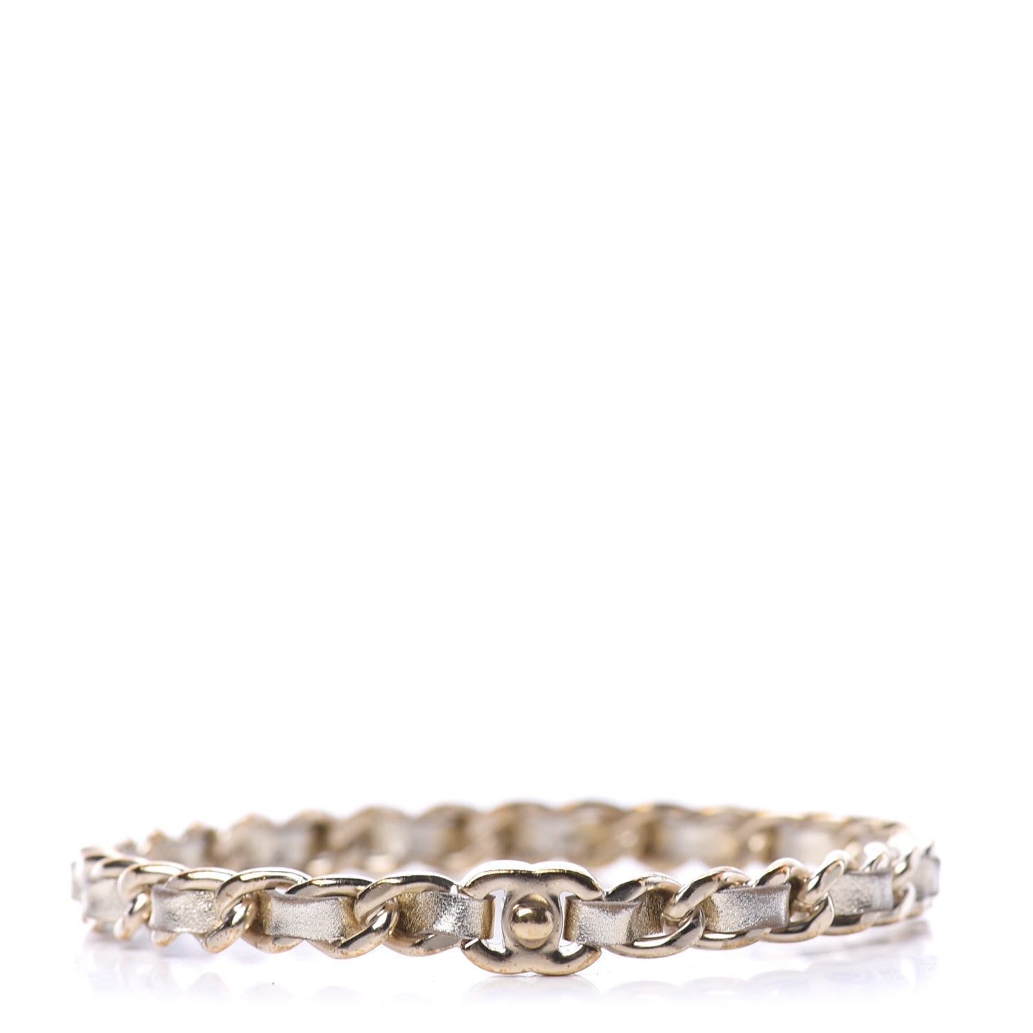 Chanel Lambskin CC Turnlock Chain Bracelet Light Gold 1 of 4
