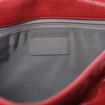Chanel Caviar Quilted Large French Riviera Flap Red 6 of 10