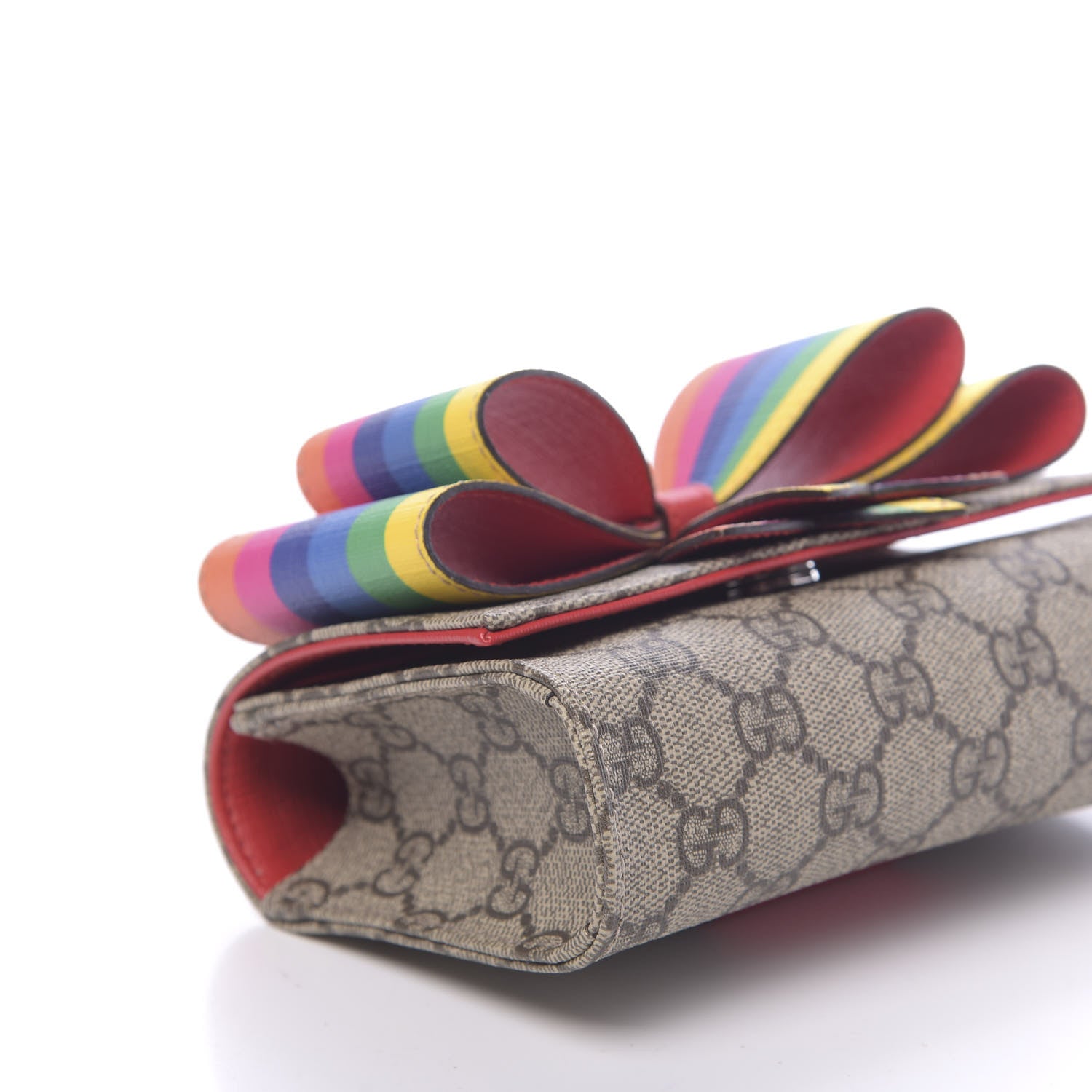 Gucci GG Supreme Monogram Childrens Rainbow Butterfly Belt Bag 8 of 10