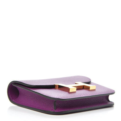 Hermes Evercolor Constance Slim Wallet Anemone 5 of 8