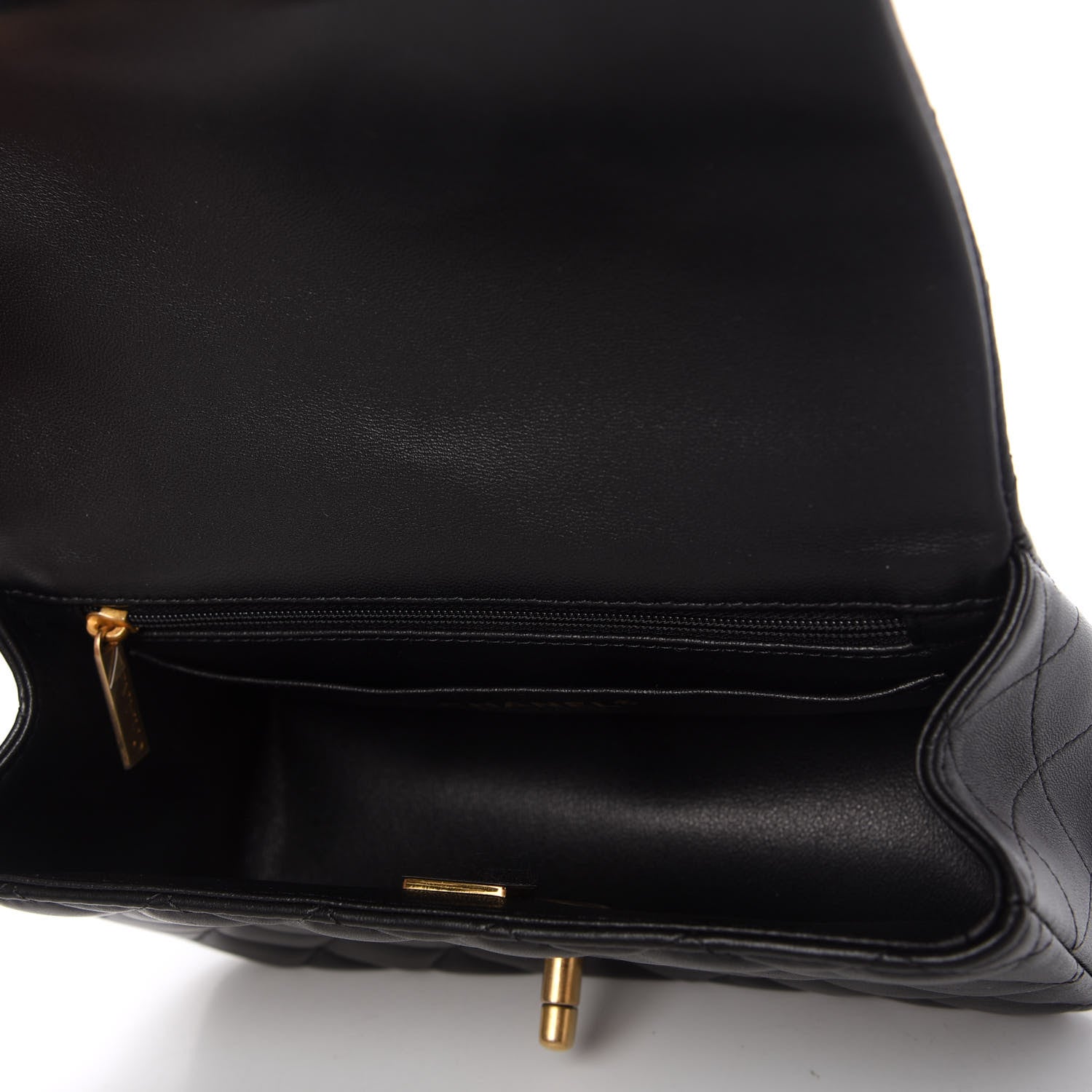 Chanel Lambskin Quilted Mini Top Handle Rectangular Flap Black 5 of 11