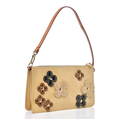Louis Vuitton Vernis Lexington Fleurs Pochette Beige 3 of 9
