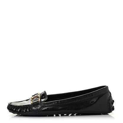 Louis Vuitton Patent Calfskin Oxford Loafers 37.5 Black 1 of 12