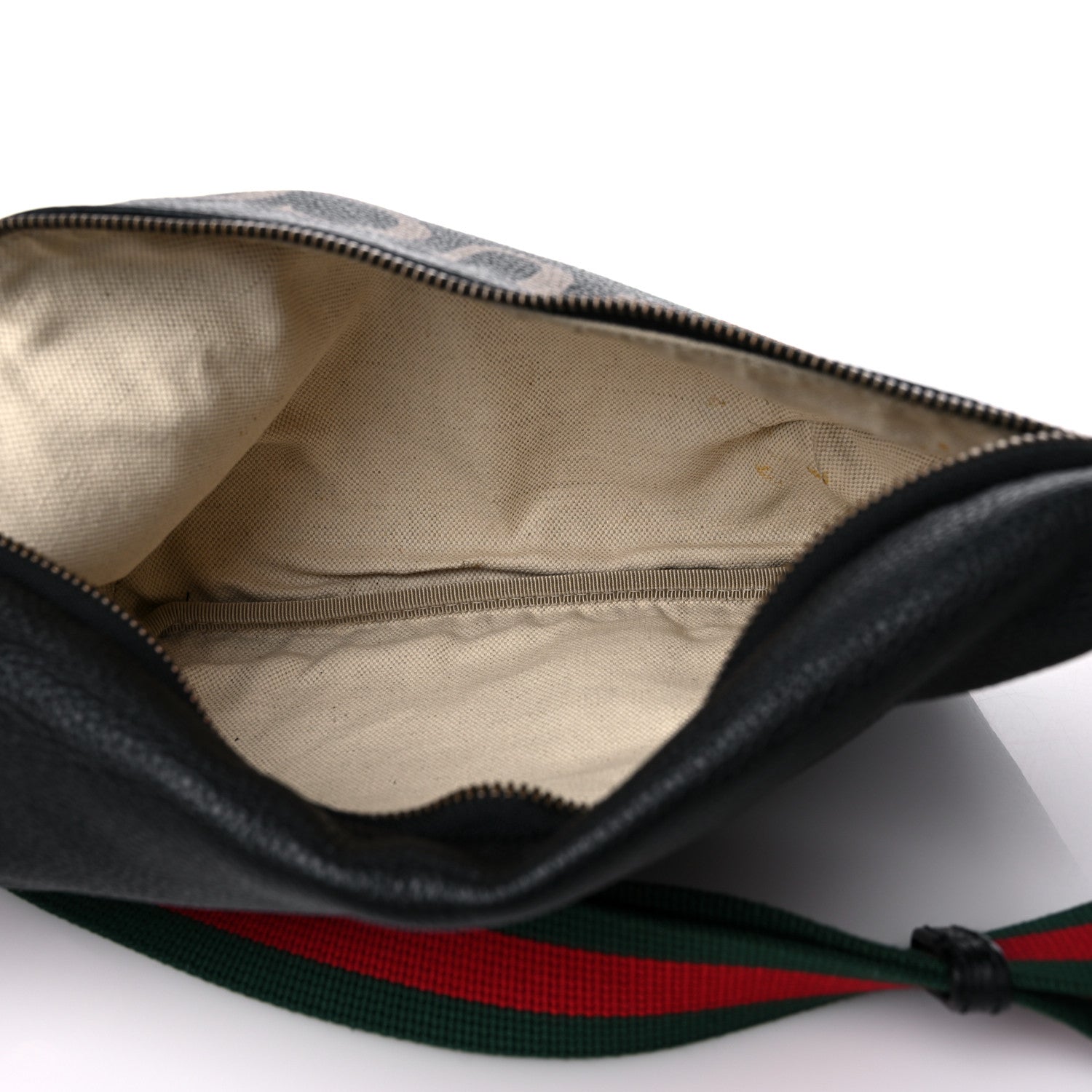 Gucci Grained Calfskin Logo Belt Bag Black 4 of 10