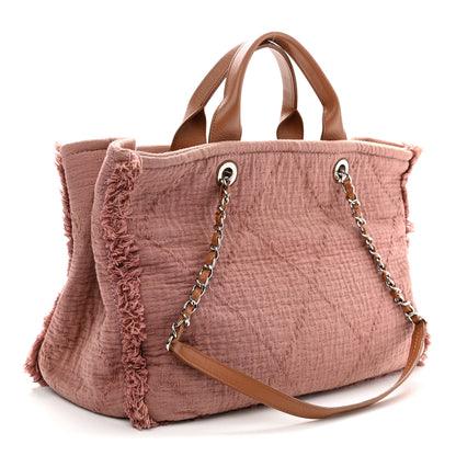 Chanel Canvas Large Double Face Shopping Tote Dark Pink 3 of 11