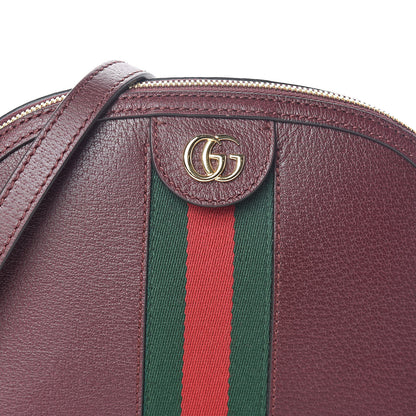 Gucci Textured Calfskin Web Small Ophidia Dome Shoulder Bag Vintage Bordeaux 7 of 9