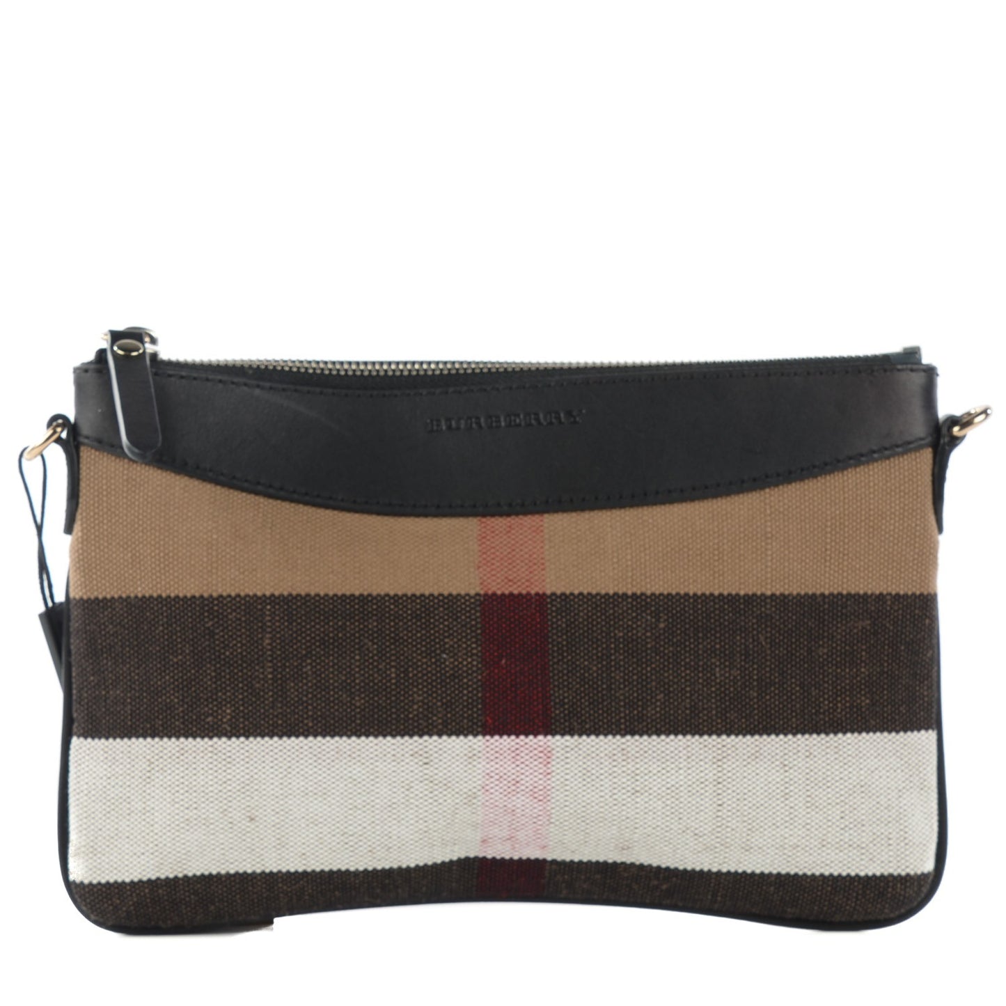 Mega Check Peyton Crossbody Clutch Bag Black