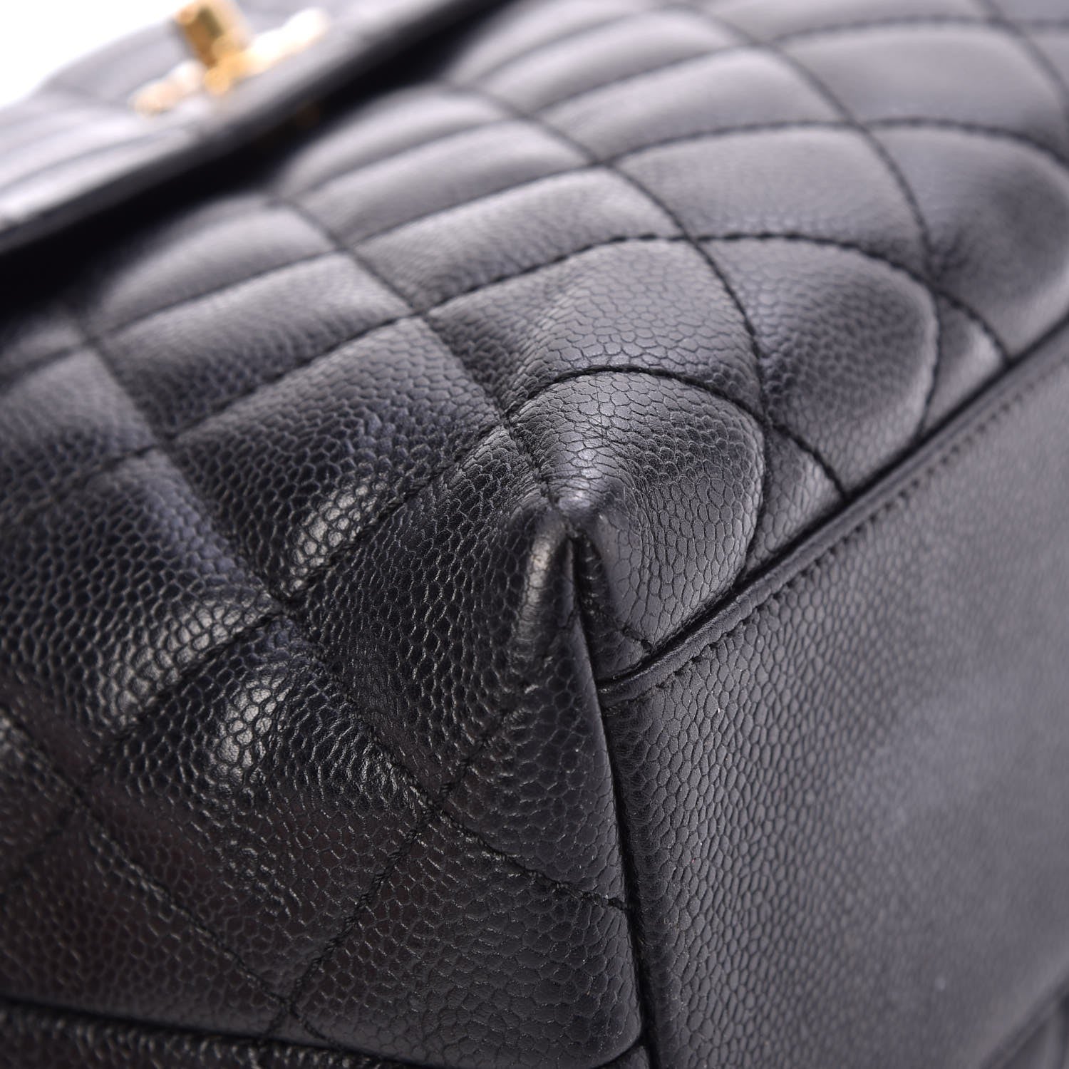 Chanel Caviar Quilted Jumbo Kelly Flap Black 11 of 16