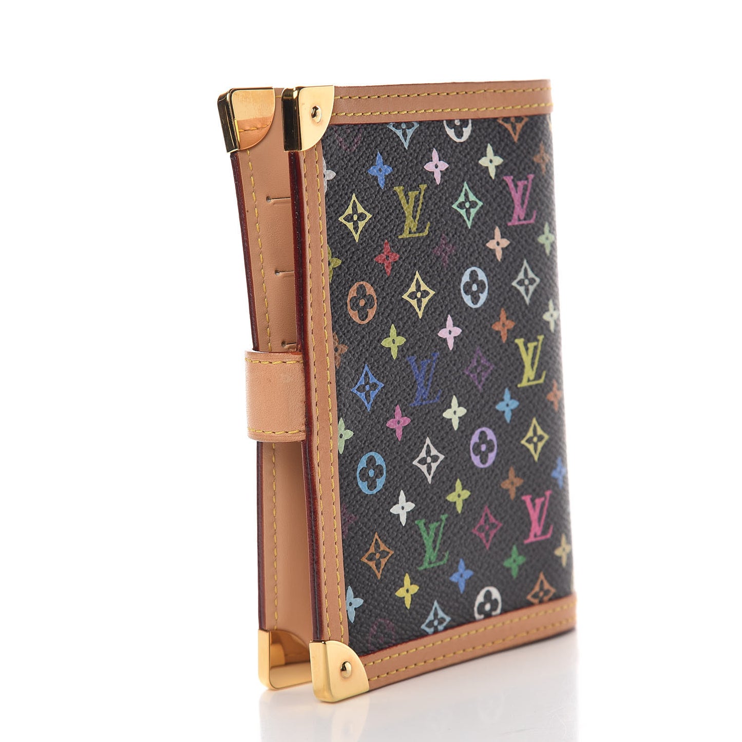 Monogram Multicolor Small Ring Agenda Cover Black