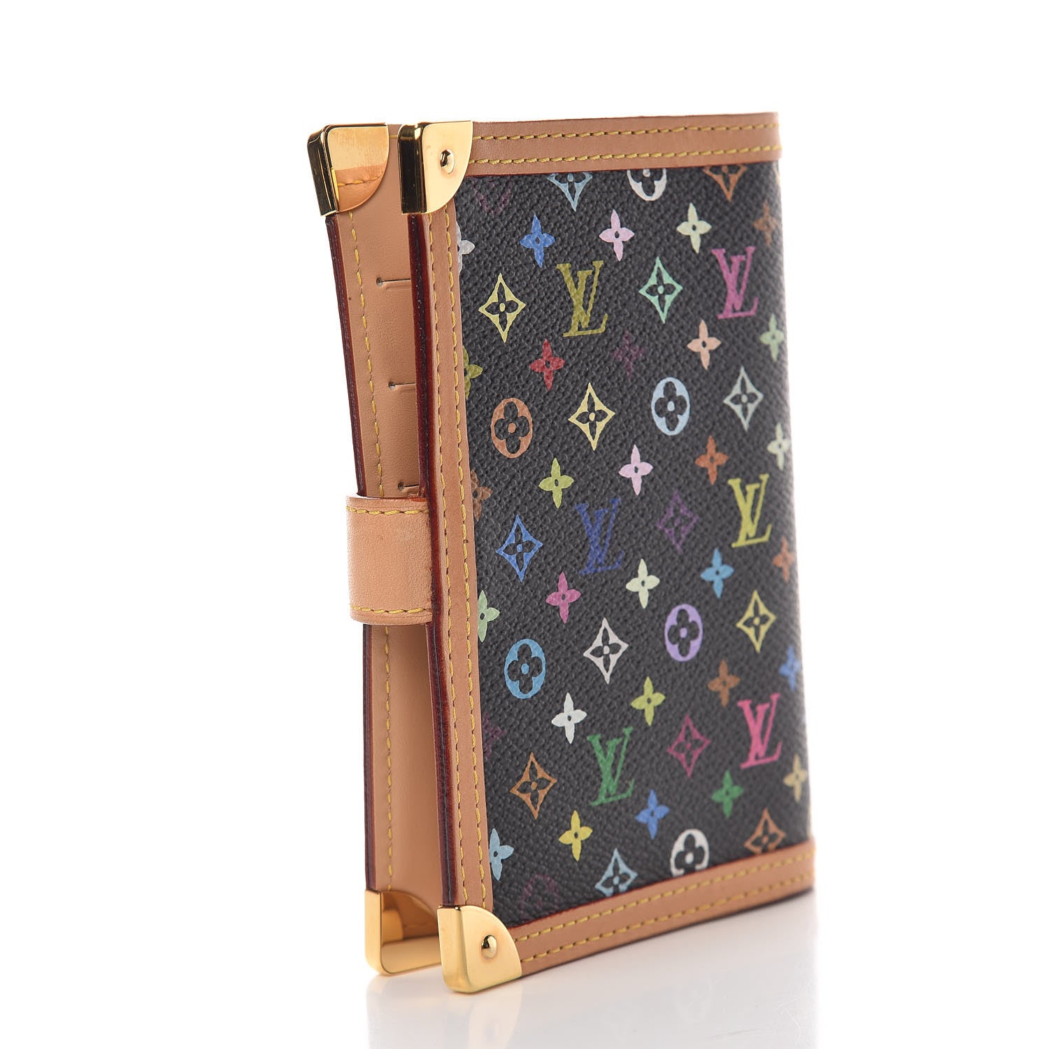 Louis Vuitton Monogram Multicolor Small Ring Agenda Cover Black 3 of 7
