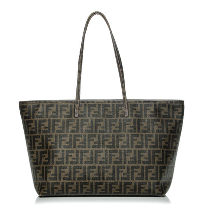 Fendi Zucca Spalmati Medium Roll Tote Tobacco Viola 1 of 11