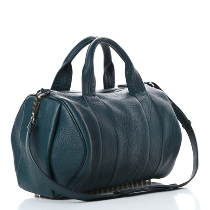 Alexander Wang Pebbled Lambskin Rocco Dark Argon Pale Gold Hardware 2 of 10