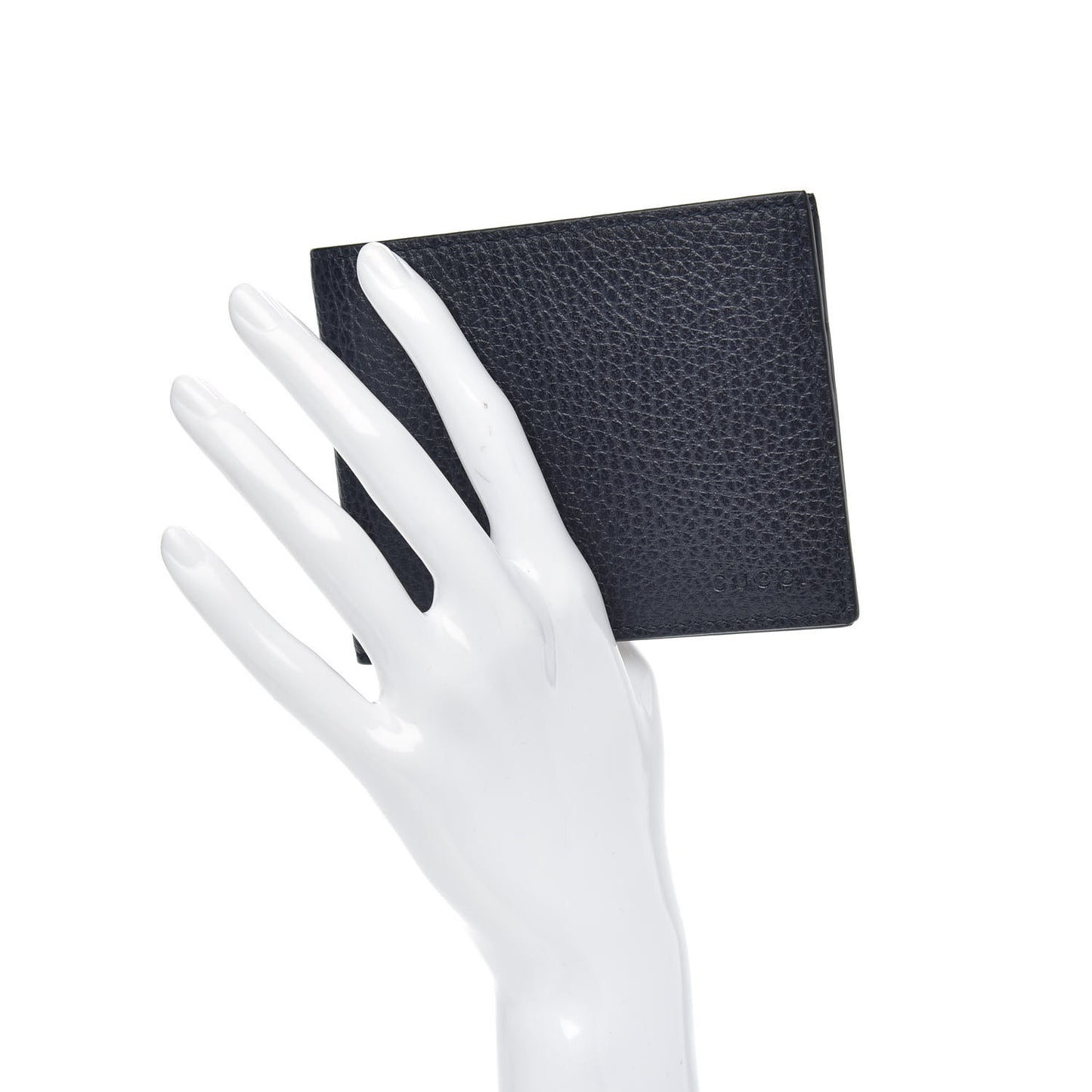 Dollar Calfskin Bi-Fold Wallet Navy
