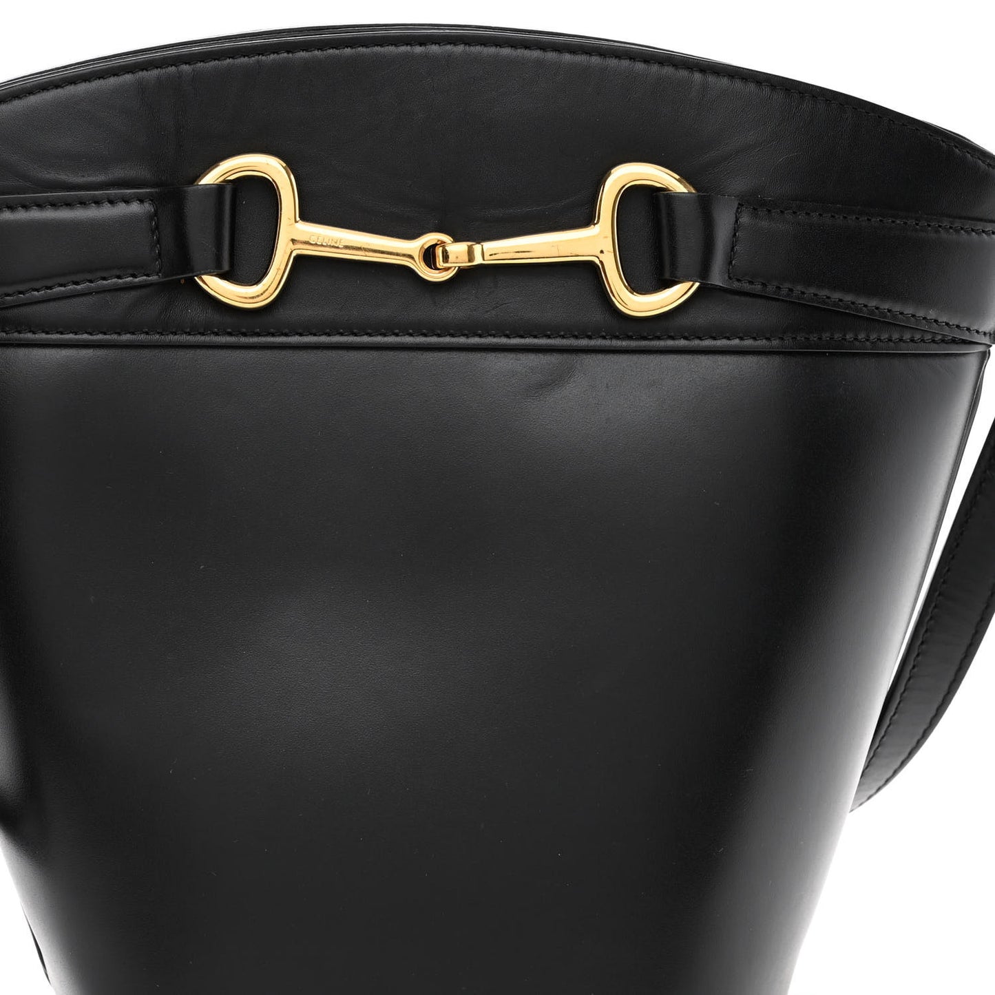 Calfskin Crecy Bucket Bag Black