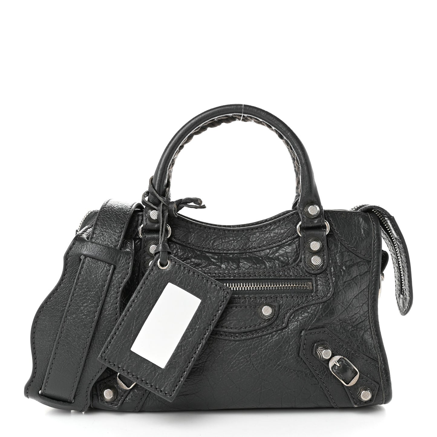 Agneau Giant 12 Silver Hardware Mini City Gris Fossile