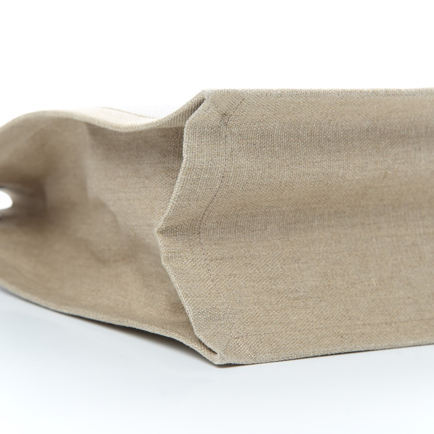 Saint Laurent Linen Calfskin Rive Gauche Tote Optic White 9 of 11