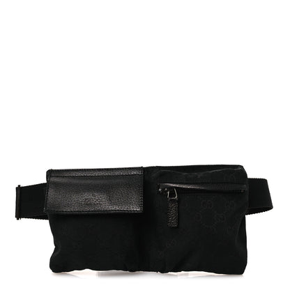 Gucci GG Monogram Double Pocket Belt Bag Black 1 of 13