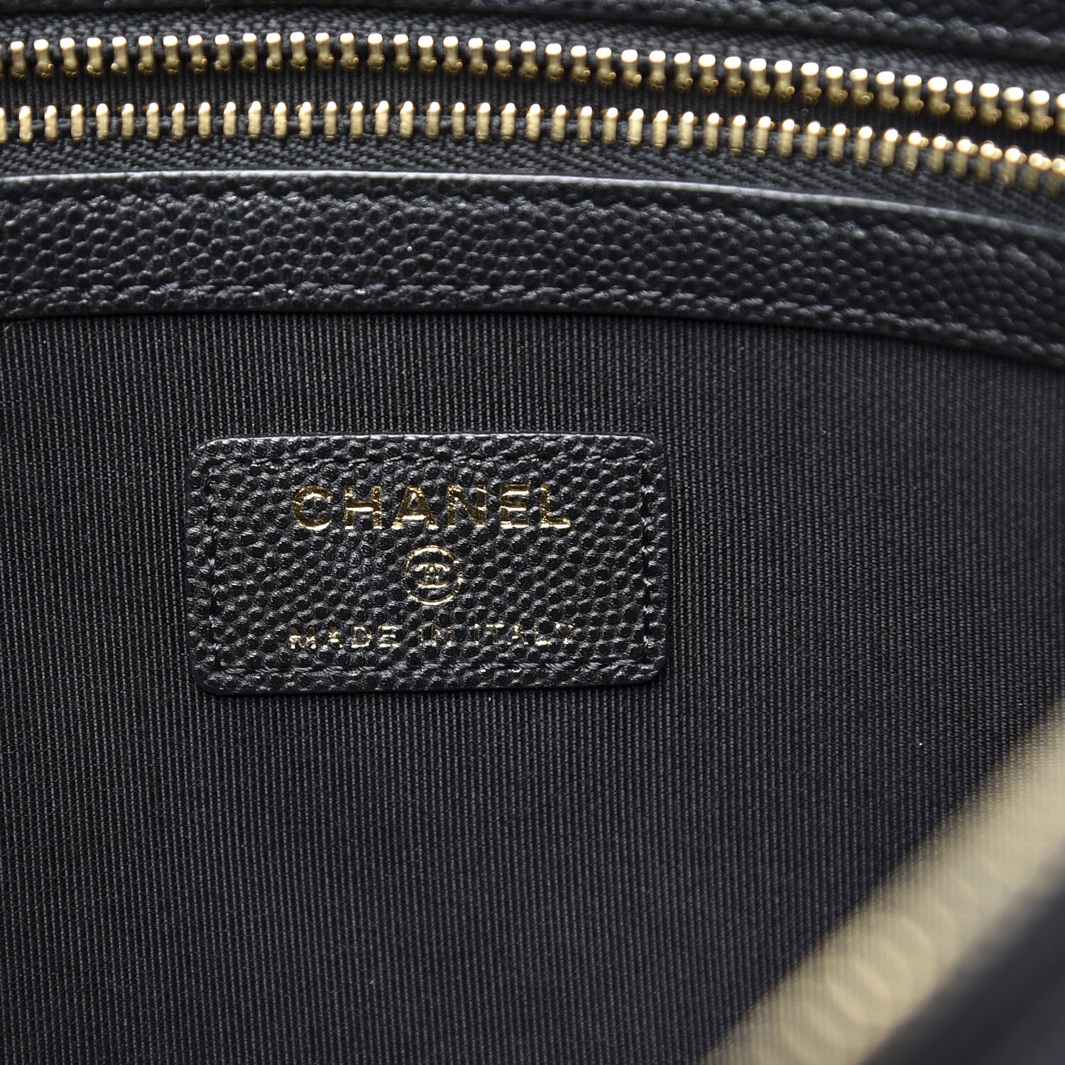 Chanel Caviar Quilted Medium Cosmetic Case Black 6 of 9