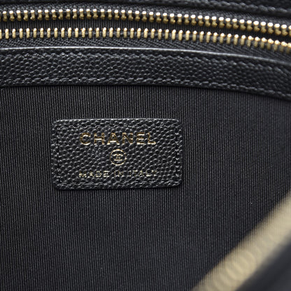Chanel Caviar Quilted Medium Cosmetic Case Black 6 of 9