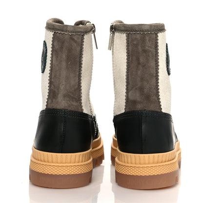 Jimmy Choo Calfskin Shearling Oskar Boot 36.5 Sea Green Latte 5 of 9