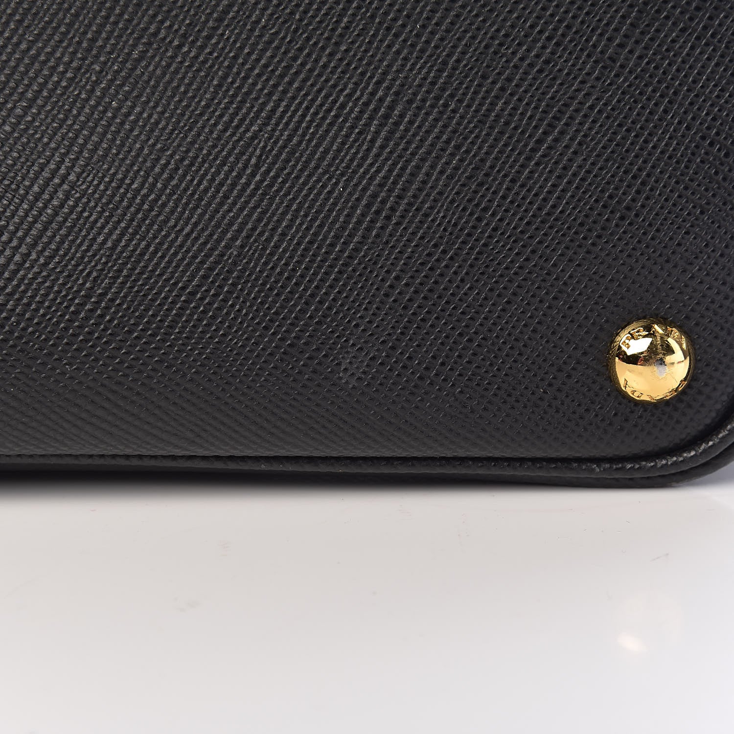 Prada Saffiano Cuir Large Double Bag Black Fuoco 12 of 15